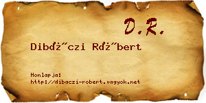 Dibáczi Róbert névjegykártya