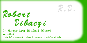 robert dibaczi business card